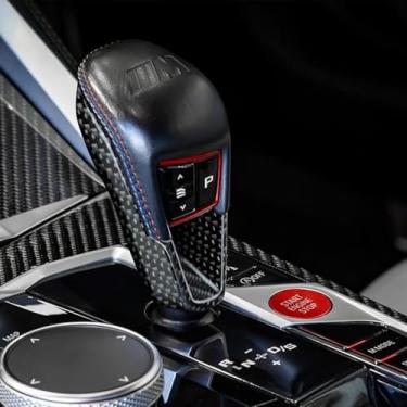 Imagem de suupar Capa de manípulo de mudança de marchas de fibra de carbono rígida para BMW M2 G87 2021-2025, M3 G80, M4 G82/G83, X3M F97, X4M F98, X5M F95, acessório de acabamento interno Hesd de engrenagem de