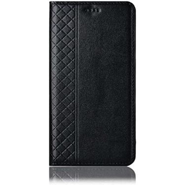 Imagem de ZEDEVB Capa flip de couro genuíno com slot para cartão, para Apple iPhone 14 Pro Max Case 6,7 polegadas 2022 Capa fólio magnética à prova de choque [Suporte] (Cor: Preto)
