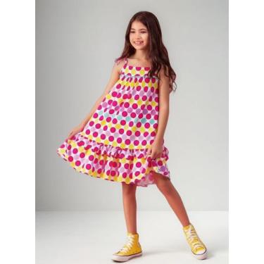 Imagem de Vestido Infantil Menina Lala Bolado Colorido Moda, Vestido colorido, B