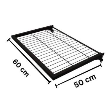 Imagem de Prateleira Closet Modular Tubo 20 x 20 - 60 x 50 Cm Preto - MMF