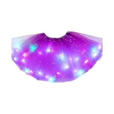 Imagem de Saia De Tule Com Luz LED Para Mulheres, Mini Tutu Para Fantasia De Dan