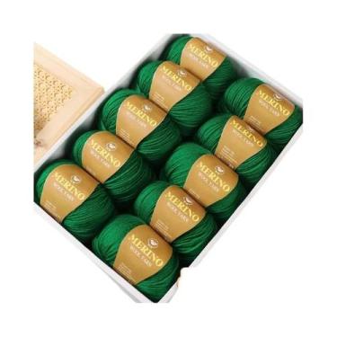 Imagem de Fio De Lã De Alpaca 500g 10 Meadas Médio-Fino 212 Para Tricô De Suéter