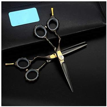Imagem de Conjunto De Tesouras De Cabelo Para Canhotos, Kit De Tesouras De Barbeiro Profissionais Para Desbaste/tesouras De Texturização Para Barbeiros/salões De Beleza/conjuntos De Tesouras Domésticas E