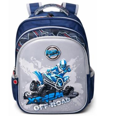 Imagem de Mochila Escolar Infantil Criança Alto Relevo Grande 3D-Masculino