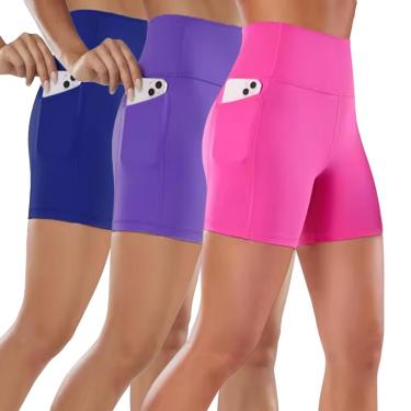 Imagem de KIT 3 SHORTS Bermuda Leg Legging LISO com BOLSO Suplex Reforçado Fitness Academia Yoga 1055-Feminino