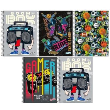 Imagem de Kit 5 Caderno Tilibra Spice Arame Capa Dura 80 Folhas - 156558P265U