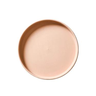 Imagem de Pires de plantas Pires de cerâmica para plantas, bandeja coletora gotas para vasos flores, varanda e sala estar, palete redondo(Orange,Pequeno)