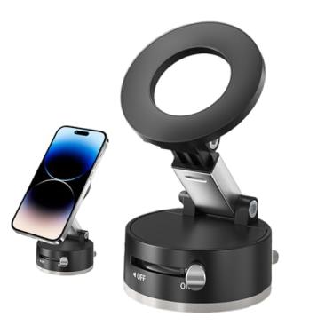 Imagem de Suporte Magnético Para Telemóvel - Suporte Para Telemóvel No Tablier | Base Ajustável Com Ventosa Para Smartphones