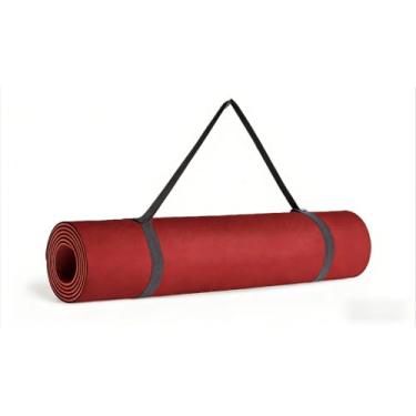 Imagem de Colchonete Tapete Yoga 1.70m x 55cm x 5mm - Tatame para Exercícios, com Pequenos Defeitos Estéticos, Ideal para Casa e Academia (Vermelho,[170cm x 55cm x 5mm])
