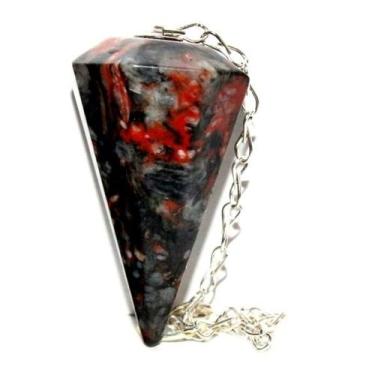 Imagem de Pendulo Facetado Pedra Unakita Brasileira Para Radiestesia - Cristaisd