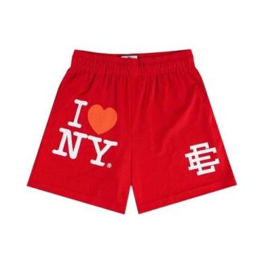 Imagem de Bermuda De Ginástica Masculina Com Estampa Floral Em Malha Verão 2025 