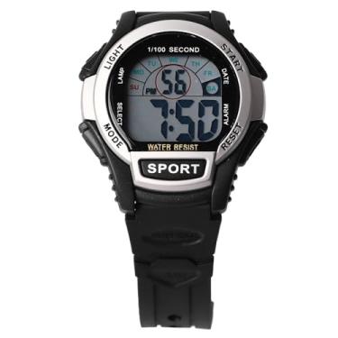 Imagem de Ainoli Electric Men Digital Sports Watch Relógio de pulso esportivo luminoso à prova d'água para estudantes masculino preto