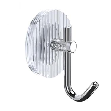 Imagem de Cabideiro de parede de acrílico gancho de parede autoadesivo para banheiro gancho de toalha sem perfuração montado na parede gancho de porta traseira para casaco chave decoração de casa ganchos de