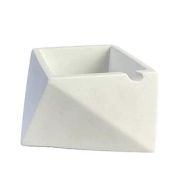 Imagem de Cinzeiros de cigarros cinzeiro de cimento simples atmosférico anti-mosca cinzeiro quarto, sala de estar, mesa de café, decoração de mesa de hotel, café, cinzeiro de cigarro ao ar livre (branco)