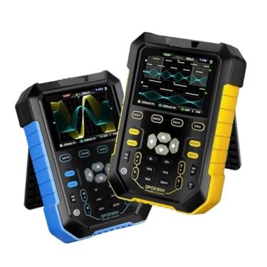 Imagem de S25HH0 DPOX180H Osciloscópio digital de tela fluorescente portátil 180 MH 50.000wfms/S Gerador de sinal 2 em 1 20 MH(amarelo novo, UE)