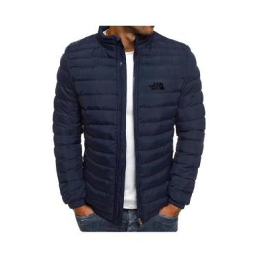 Imagem de Jaqueta Masculina Slim Fit Com Gola Alta E Zíper, Moda Outono Inverno,