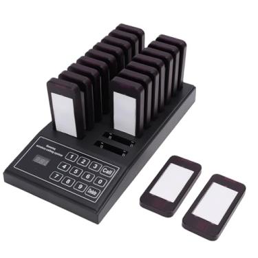 Imagem de Zhjvihx de Pager de Restaurante, de Chamada Sem Fio 999 Canais Com Alerta de Luz Sonora Vibratória, para Praças de Alimentação, Pizzarias, Hotéis, Food Trucks (plugue americano)