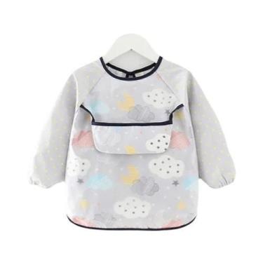 Imagem de Babadores Impermeáveis De Manga Longa Para Bebês Recém-Nascidos, Roupa