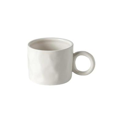 Imagem de Martelo característico de cerâmica xícara de café da manhã utensílios de mesa personalizados requintados - branco 430 ml