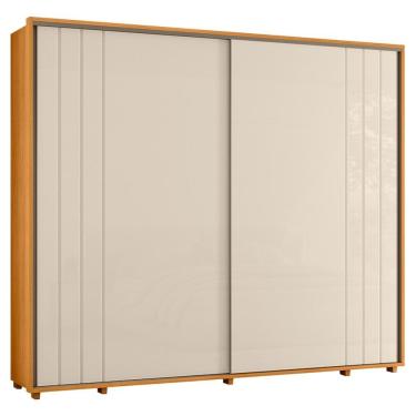 Imagem de Guarda Roupa Casal Dali 2 Portas Deslizante 278 Cm Cinamomo Off White Madetec Cinamomo Off White