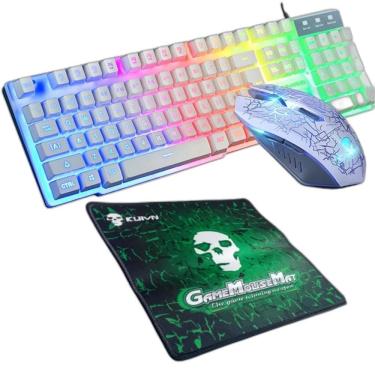 Imagem de Kit Gamer Teclado, Mouse E Mousepad Kuiyn T6 - Branco