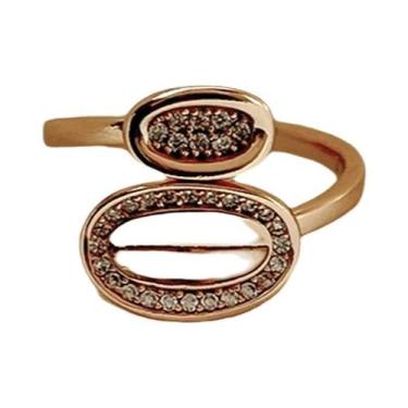 Imagem de Anel De Cruz Em Zircônia Banhado a Ouro Para Mulheres, Forma De Cruz D