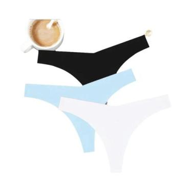 Imagem de Tanga Feminina Sem Costura De Cintura Baixa Em Formato V, Macia E Conf