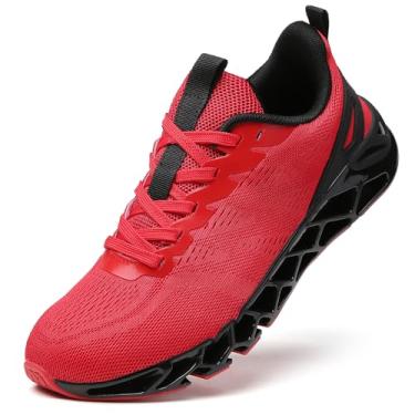 Imagem de TSIODFO Tênis de corrida feminino para academia, corrida e caminhada, Vermelho 01, 37