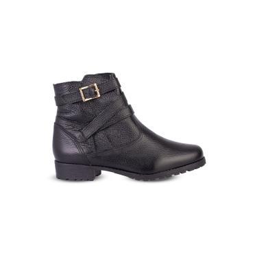 Imagem de Bota cano curto em couro com fivela 6522