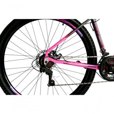 Imagem de Bicicleta Aro 29 Ksx Sd7 21v Cabos Internos Alumínio Freios A Disco Garfo Suspensão Rosa Grafite Tamanho 15