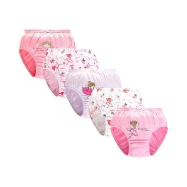 Imagem de Calcinhas De Algodão Para Meninas Com Estampa De Princesa, Conjunto De