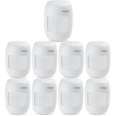 Imagem de Kit 9 Sensores Alarme Passivo Infravermelho Com Fio Interno IVP 3000 C