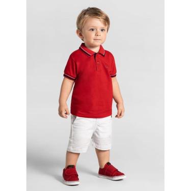Imagem de Bermuda em sarja infantil menino Mundi Branco-Masculino