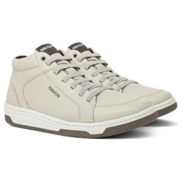 Imagem de Sapatênis Cano Alto Bota Ferracini 24h Vox Couro Com Zíper Cadarço 8053-617 Cor:;Tamanho:37-Masculino