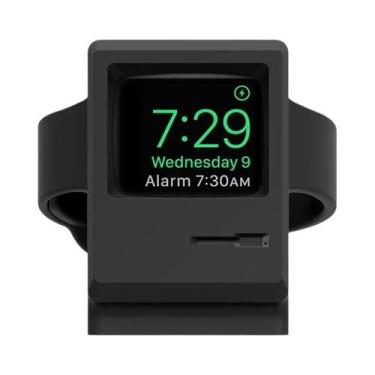 Imagem de Suporte De Carregador De Silicone Com Padrão De Computador Retrô Para 