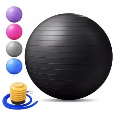 Imagem de Bola Pilates Yoga Fisioterapia Suiça 65cm Bomba Inflar - IMPORT, Preto