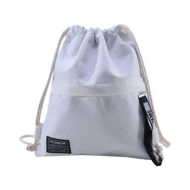 Imagem de Mochila De Lona Com Cordão Para Mulheres Adolescentes, Mochila Casual 