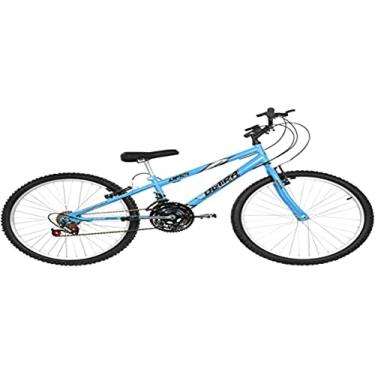 Imagem de Bicicleta de Passeio Ultra Bikes Esporte Rebaixada Aro 24 Reforçada Freio V-Brake – 18 Marchas Azul Bebê