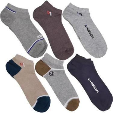 Imagem de Kit Com 12 Pares Meias Sapatilha Soquete Algodão Cano Curto Baixo - Be