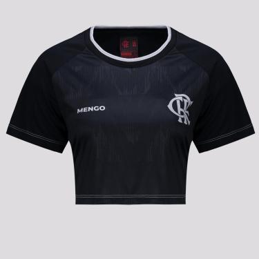 Imagem de Cropped Flamengo Trama Feminino Preto-Feminino