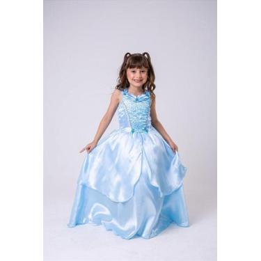 Imagem de Fantasia Princesa Belli Cinderela Modelo 3 - Vestido Longo em Poliéste