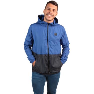 Imagem de Jaqueta Corta Vento Masculina Adulto Ultra Leve Dual Color Resistente à Água com Bolsos Laterais-Masculino