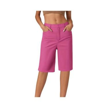 Imagem de Shorts Cargo Femininos De Cintura Alta, Moda Casual, Calças Retas Com 