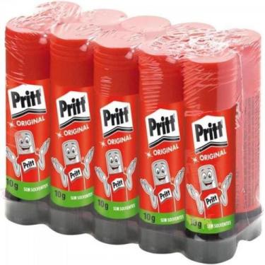 Imagem de Cola Bastão Pritt Original 10g Pacote 10Un Escolar Escritório Qualidad