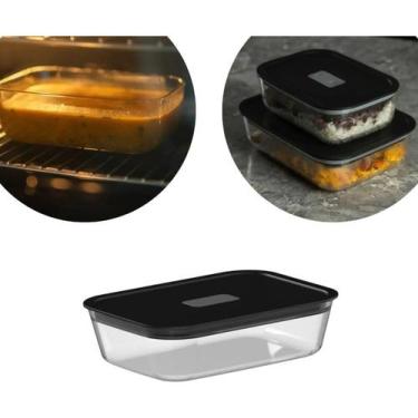 Imagem de Pote De Vidro Hermetico 1,25l Fresh Lock - - OU, Preto