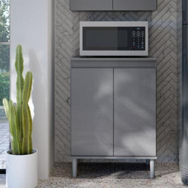 Imagem de Balcão Microondas Cor: Cinza - EJ MÓVEIS, Cinza