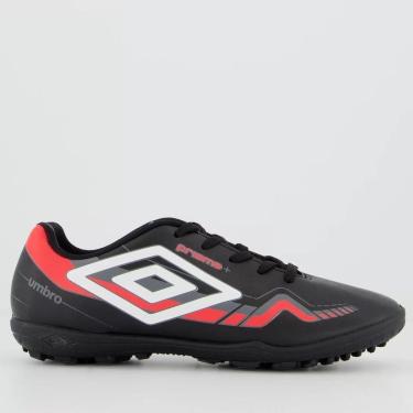 Imagem de Chuteira Umbro Prisma+ Society Juvenil Preta Preto-Masculino