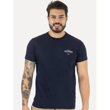 Imagem de Camiseta Tommy Hilfiger Masculina Monotype All American Azul Marinho-Masculino