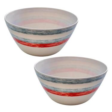 Imagem de 2 Tigelas Bowl Cumbuca p/ Sobremesa em Melamina 700ml - Fx