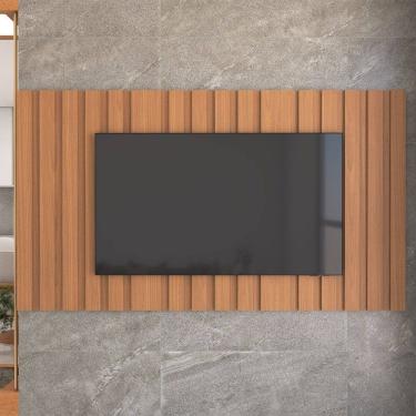 Imagem de Painel Ripado para TV Aliance 100% Mdf Decoração 100 Cm Freijó/Marrom/Cinanomo - Panorama Móveis
